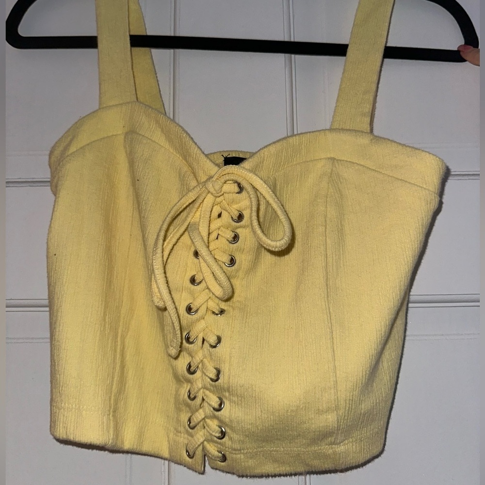 Pale Yellow Summer Tank Top